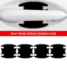 (Door bowl 4 pieces) Schwarzer Türgriffschutzaufkleber, Schutzlackierung, Rückspiegel-Antikollisionsschutzstreifen, Autozugang