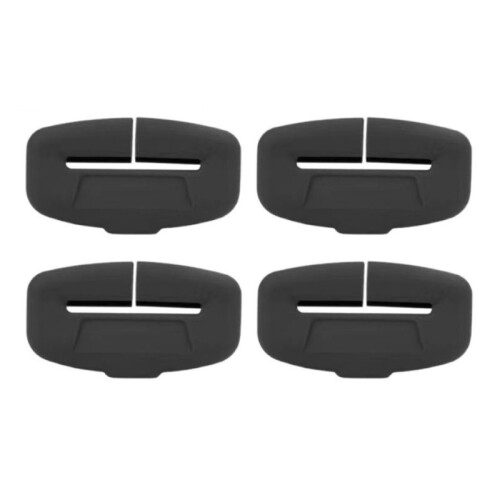 (4Pcs Black) Capa protetora universal para fivela de cinto de segurança, capa protetora de silicone macio anticolisão