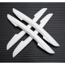 (White-4pcs) Barra protetora anticolisão preta para porta de carro, adesivos de silicone, proteção lateral, faixa