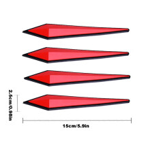 (4pcs red) Auto-Kratzschutzaufkleber für Türen, Stoßstangenschutz, Kantenschutz für Rückspiegel, Gummileiste