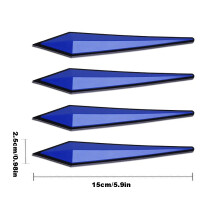 (4pcs blue) Adesivo protetor antirriscos para portas de carros, para-choques e bordas de retrovisores.