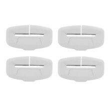 (4Pcs White) Universelle Schutzhülle für Sicherheitsgurtschnallen, weiche Silikon-Antikollisionshülle