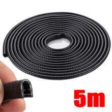 (Type A Black 5m) Protetor de Borda de Porta de Carro Universal, Tiras de Proteção para Portas Automotivas, Vedação Universal