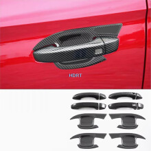 (Carbon Fibre) Adesivo decorativo para proteção e estilo de carro, para maçanetas de portas, molduras e tampas de proteção,