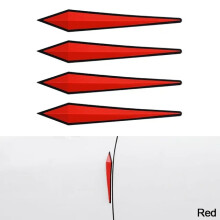 (Red) Adesivo protetor antirriscos para carro, para-choque, proteção contra colisões, proteção de borda do