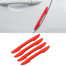 (4PCS Red) Novo protetor de borda de porta lateral de carro, faixa protetora contra arranhões, protetores de para-choque,