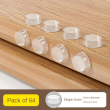 (64pcs-12X4MM) Adesivo de silicone anticolisão para maçaneta de porta, batente de porta de geladeira, adesivo de parede,