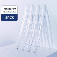 (4PCS transparent) Conjunto de 4 protetores de borda para maçaneta de porta de carro, adesivos de proteção contra arranhões