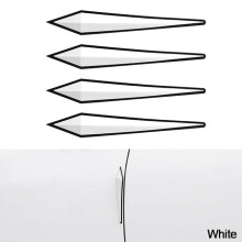 (White) Adesivo protetor antirriscos para carro, para-choque, proteção contra colisões, proteção de borda do