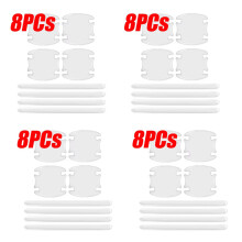 (4SET C) Adesivos de silicone invisíveis e transparentes para proteção contra arranhões em maçanetas de portas