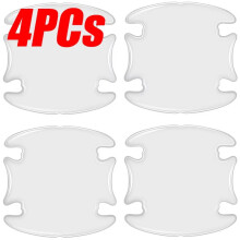 (B) Adesivos de silicone invisíveis e transparentes para proteção contra arranhões em maçanetas de portas