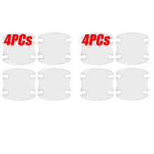 (2SET B) Adesivos de silicone invisíveis e transparentes para proteção contra arranhões em maçanetas de portas