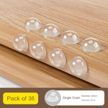 (36pcs-16X8MM) Adesivo de silicone anticolisão para maçaneta de porta, batente de porta de geladeira, adesivo de parede,