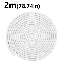 (White 2m) Protetor de Borda de Vedação de Porta de Carro, Tiras de Proteção, Faixa de Vedação Universal para Portas