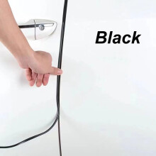 (black) Tiras de borracha protetoras contra arranhões para bordas de portas de carros, molduras de estilo automotivo,