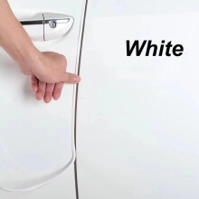 (WHITE) Tiras de borracha protetoras contra arranhões para bordas de portas de carros, molduras de estilo automotivo,
