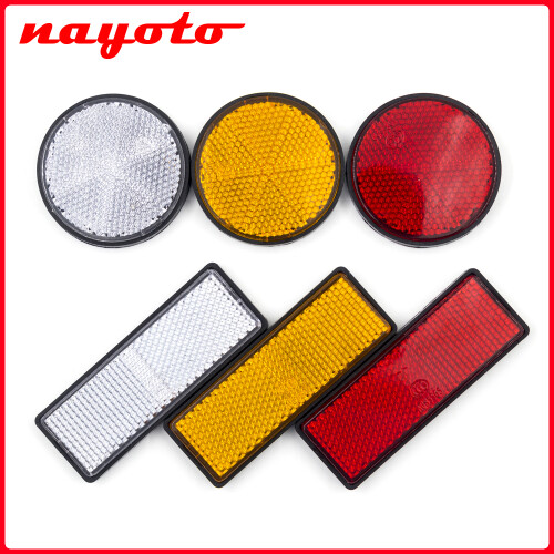 (Rectangle-White) 1 unidade de faixa de sinalização de segurança autoadesiva refletora retangular para a traseira de veículos, 1