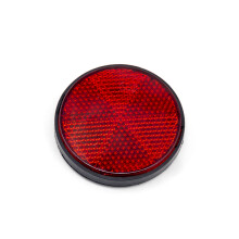 (Round-Red) 1 unidade de faixa de sinalização de segurança autoadesiva refletora retangular para a traseira de veículos,