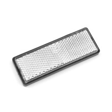 (Rectangle-White) 1 unidade de faixa de sinalização de segurança autoadesiva refletora retangular para a traseira de veículos,