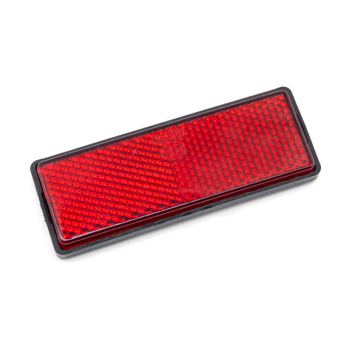 (Rectangle-Red) 1 unidade de faixa de sinalização de segurança autoadesiva refletora retangular para a traseira de veículos,