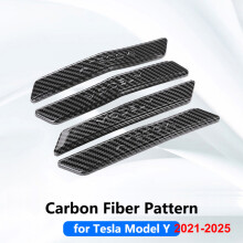 (All MY Carbon F P) Compatível com Tesla Model Y Juniper 2025 Faixa Protetora de Porta Anticolisão para Model 3 Adesivo