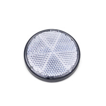 (Round-White) 1 unidade de faixa de sinalização de segurança autoadesiva refletora retangular para a traseira de veículos,