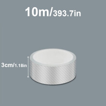 (3cmx10m) Fita de proteção de soleira de carro em fibra de carbono transparente, faixa de acabamento para para-choque,