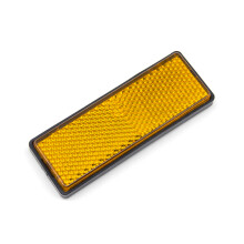 (Rectangle-Yellow) 1 unidade de faixa de sinalização de segurança autoadesiva refletora retangular para a traseira de veículos,