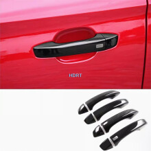 (Black) Adesivo decorativo para proteção e estilo de carro, para maçanetas de portas, molduras e tampas de proteção,