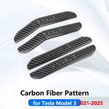 (All M3 Carbon F P) Compatível com Tesla Model Y Juniper 2025 Faixa Protetora de Porta Anticolisão para Model 3 Adesivo