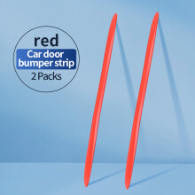 (2pcs red) Faixa anticolisão automotiva estendida e espessa, transparente e invisível, para proteção contra arranhões