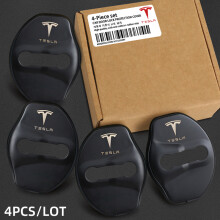 (matte black) Capa protetora para fechadura de porta de carro, compatível com Tesla Model 3, Model X e Model Y. Adesivos