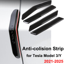 (All MY Black) Compatível com Tesla Model Y Juniper 2025 Faixa Protetora de Porta Anticolisão para Model 3 Adesivo