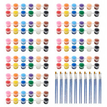 Mini Acrylic Paint Set 10 Pieces, Kids Paint, 12 Colors Kids Painting Set, Acrylic Paint Strips for Kids Adults