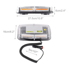 12/24V6COB LED NÖDLAMPA ÅTERSTÄLLNINGSVARNING STROBOLJUS GUL 60W