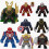 8 st Hulk Thor Loki stora figurer leksaker passar Lego 1