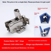 (Style L) Adjustable Fixed Buffer Hinge For Wooden Doors With Cold Steel Rolled Construction