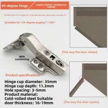 (Style A) Adjustable Fixed Buffer Hinge For Wooden Doors With Cold Steel Rolled Construction
