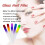 (1pcs) Professional Glass Nail File Double Sided Crystal Nail Filing Manicure Tool Gradient 6