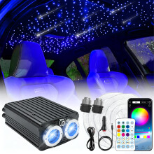 32 W tähtitaivassarja autoon, valkoinen meteoriitti, 2 m kuidut, Bluetooth-sovellus ja kaukosäädin