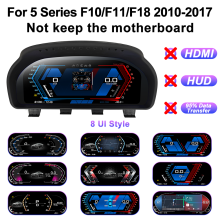 CARCLUSTER Panel de Instrumentos Digital para BMW F10 sin HDMI, Velocímetro Virtual con CarPlay y HUD