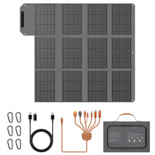 MHPOWOS 120 W taitettava aurinkopaneeli, USB-C/DC-lähtö, IP65, kannettava aurinkolaturi retkeilyyn