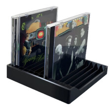 2 Stück 12-Disc-CD/DVD-Aufbewahrungsregal - Präsentationsregal für Medienhüllen, Alben und Sammlungen