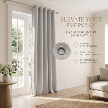 (Silver Ringtop-66"x84") Thermal Blackout Ready Made Curtains Room Divider Door Curtain - Single Panel