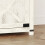 Shoe Storage Bench with 2 Barn Doors and Padded Seat White-Brown 14