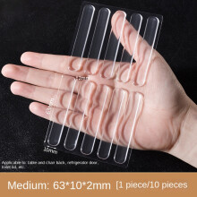 (Middle 63X10MM 10PCS, 5 Sheets) Adesivo anticolisão para maçaneta de porta doméstica, almofada de silicone para geladeira, armário,