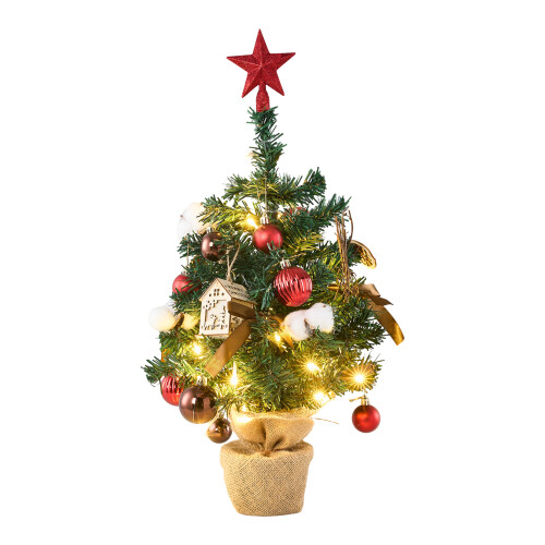 Living And Home 60cm Mini LED Lighted Artificial Christmas Tree 2