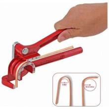 Doblador de tubos manual 3 en 1, 1/4, 5/16 y 3/8 de pulgada, herramienta de palanca de 180 grados para cobre, latón, aluminio y metales blan
