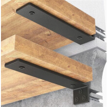 Soportes triangulares para estantes de 15 cm, paquete de 4 soportes de pared de hierro, carga máxima 70 kg, fácil instalación con tornillos