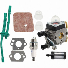 Carburador para desbrozadora FS38 FS45 FS46 FS55 FS74 FS75 FS80 FS85 HL45 HL75 HS70 HS74, kit de bujías y manguera de combustible